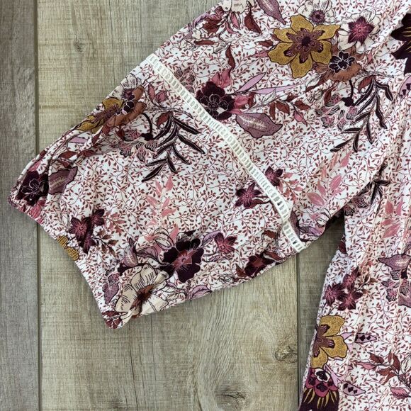 Knox Rose Womens Floral Peasant Top Size XXL Cottagecore Boho Fairy Hippie Flowy - Picture 4 of 11